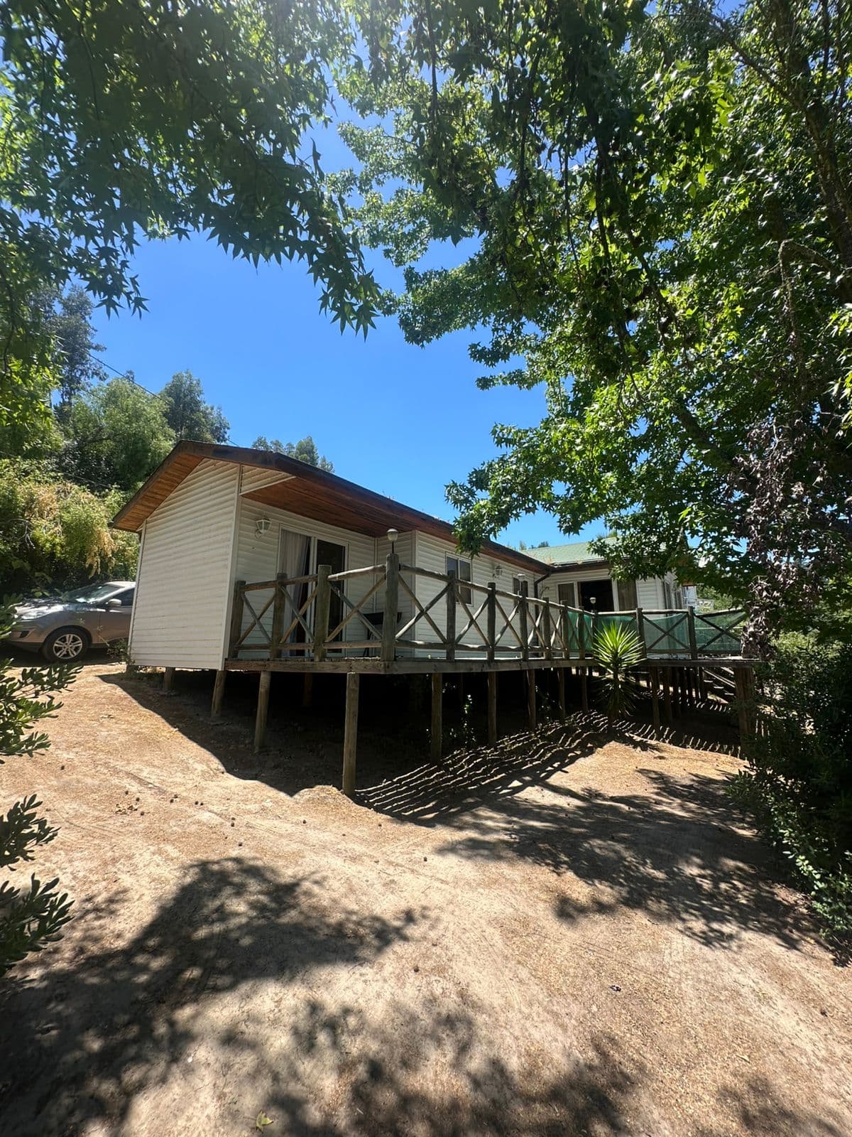 Fachada cabaña rapel